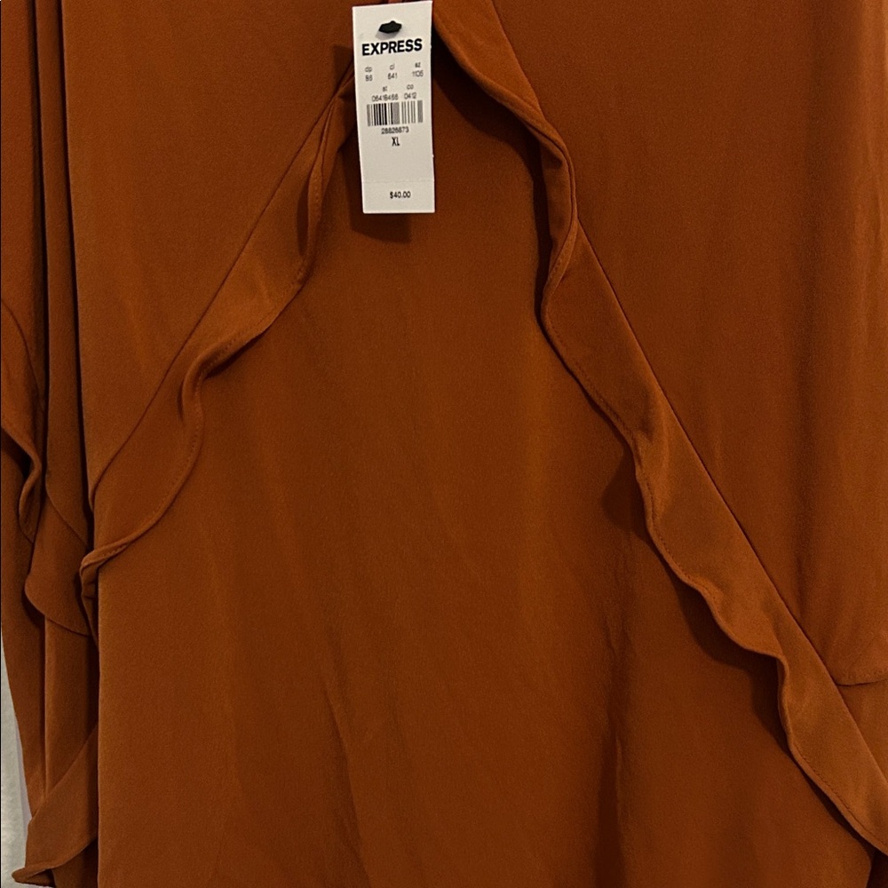 NWT Express Rust Ruffled Camisole - Picture 3 of 6